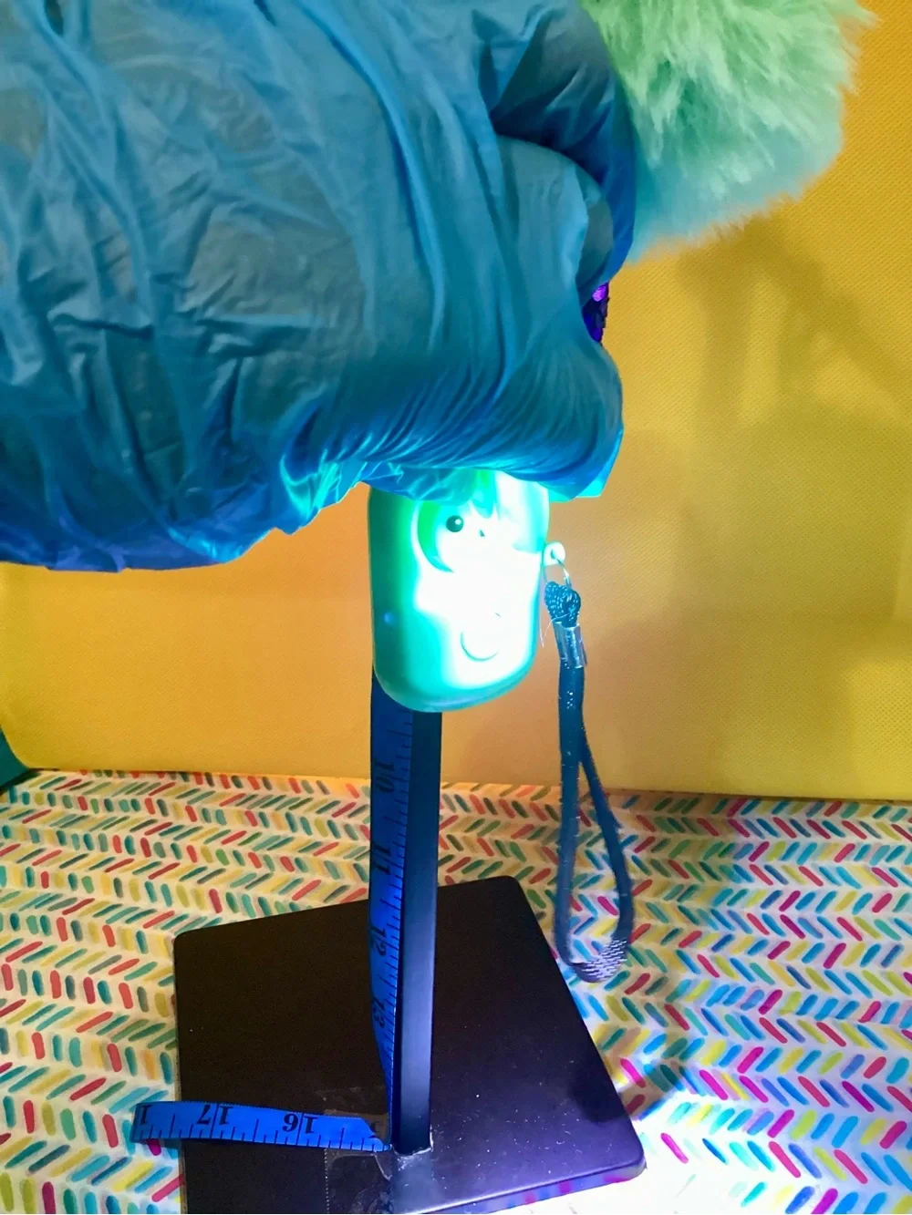 NWOT - Backpack Charms ! LED Flashlight & Alarm included!! Mint Pom